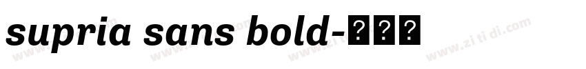 supria sans bold字体转换